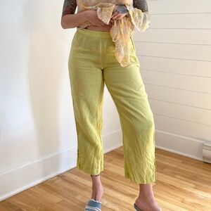 Animale crop linen pants